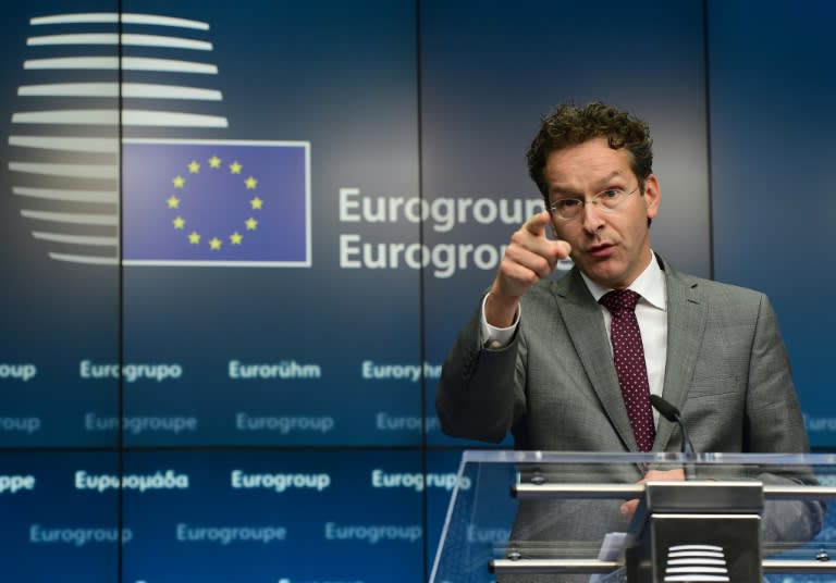 Dutch Finance Minister and President of the Eurogroup, Jeroen Dijsselbloem, gives a press conference in Brussels on June 27, 2015