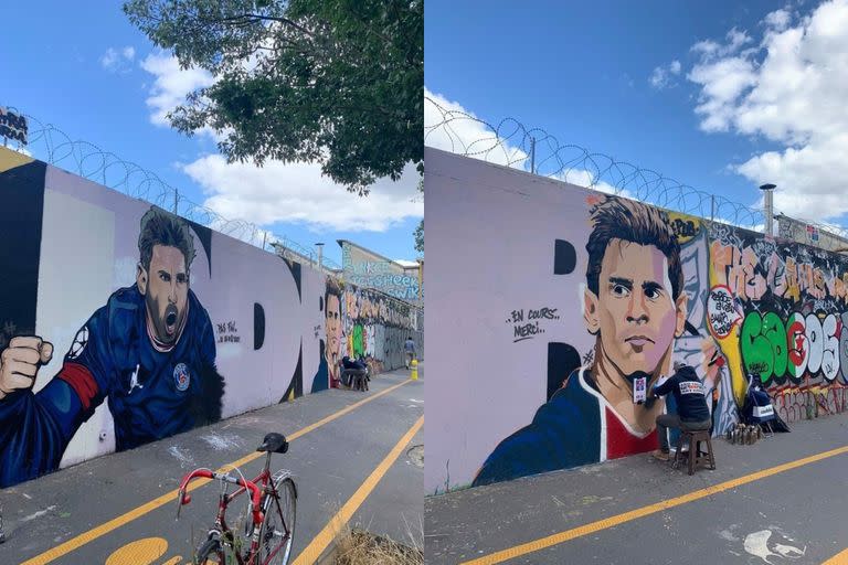 El impresionante mural está situado en el barrio obrero de la capital gala, sobre la calle Ordener, a medio camino entre las estaciones de subte de Marx-Dormoy y Marcadet-Poissonniers, en el distrito 18