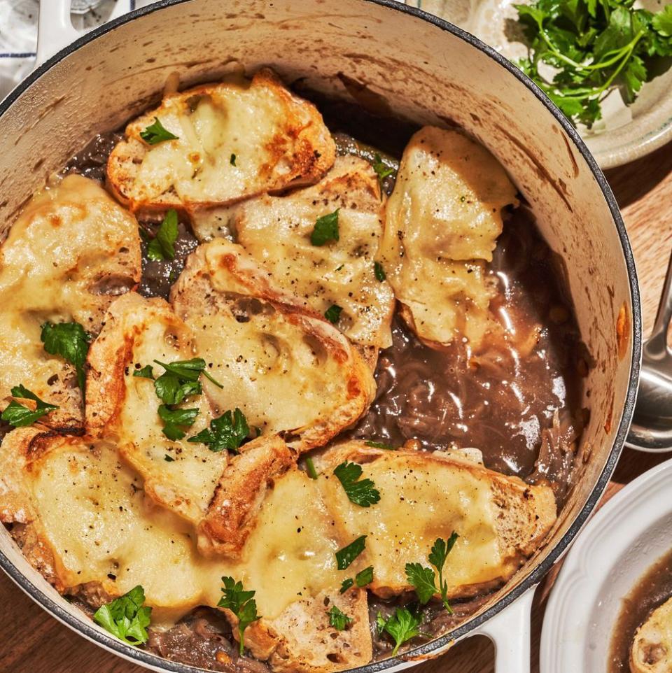 Vegan French Onion Lentil Stew