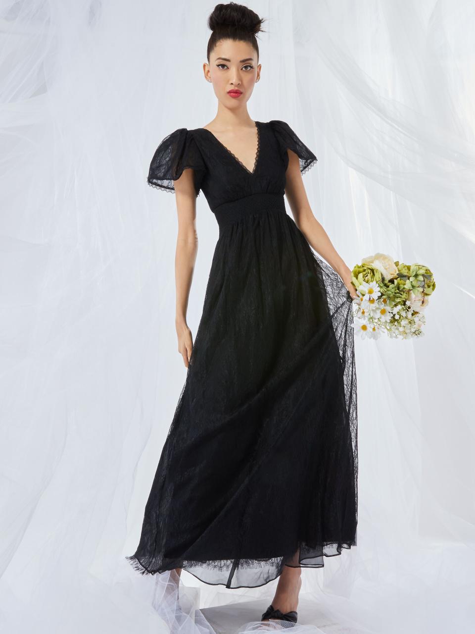 2) Charlsie Smocked Waist Dress - Black