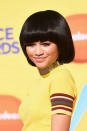 Die 28. Kids' Choice Awards brachten natürlich wieder einen neuen Look mit sich. Hier entschied sich Zendaya für einen glatt geföhnten Bob mit langem Pony. (Bild-Copyright: Getty)