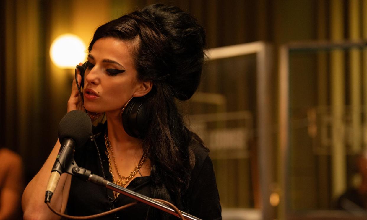<span>‘She was a 100% bona fide musician’: Amy, played by Marisa Abel, hits the studio.</span><span>Photograph: Courtesy of Dean Rogers</span>