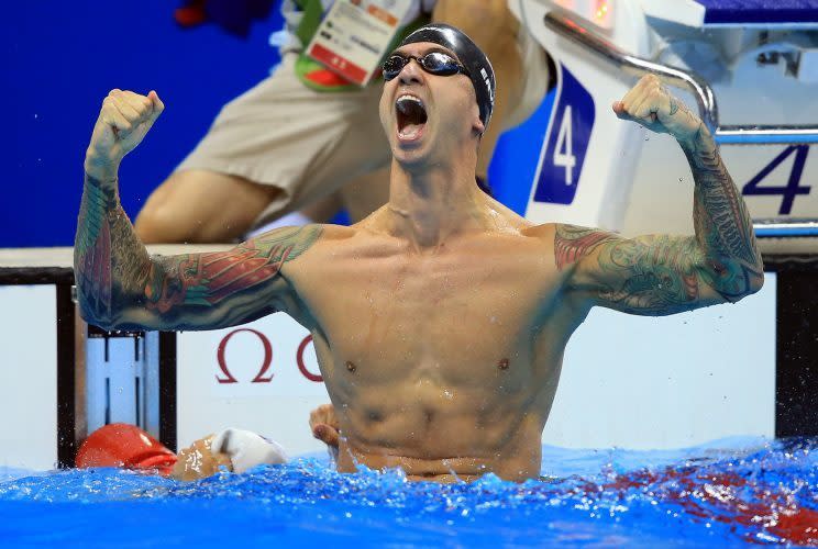 Anthony Ervin won the men's 50-meter freestyle Friday night, his first individual Olympic gold since 2000. (Getty)