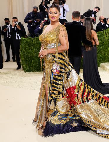 <p>Theo Wargo/Getty</p> Sudha Reddy attends the 2021 Met Gala