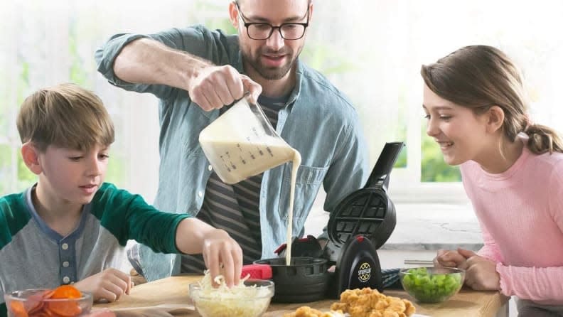 Upgrade your breakfast with these easy-to-make stuffed waffles.