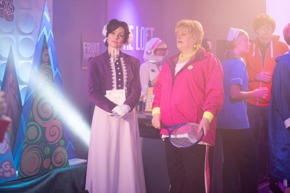 Monday, February 18: The villagers gather for Hollyoaks High's inspiration ball, dressing up as iconic and inspirational people