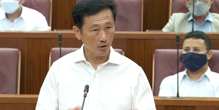 Health Minister Ong Ye Kung addresses Parliament on Monday, 12 January 2022 (SCREENGRAB: Gov.sg YouTube channel)