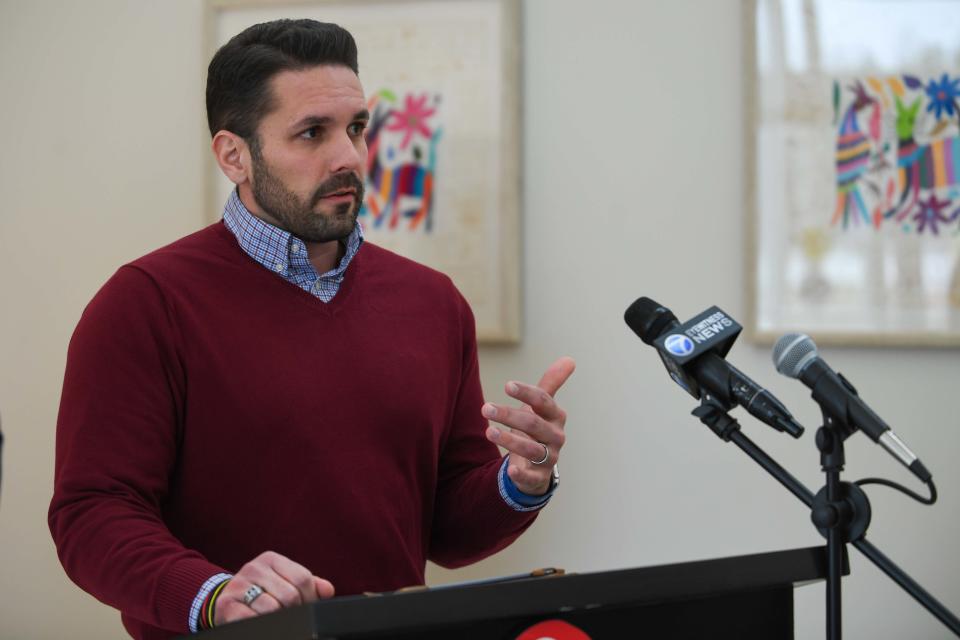 Jackson Mayor Scott Conger speaks during the announcement of the Children's Cabinet inside Le Bonheur Children's Hospital in Jackson, Tenn., on Tuesday, Jan. 23, 2024.