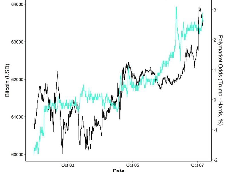 BTC rose as odds of a Trump win increased (ETC Group)