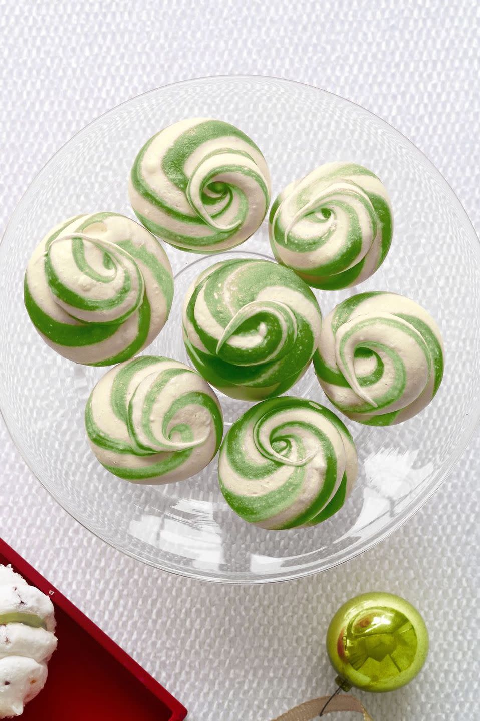 Peppermint Swirl Meringues