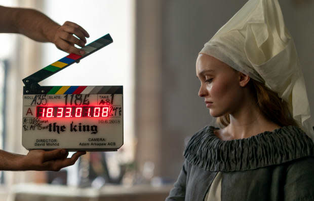 Catherine of Valois (Lily-Rose Depp). <em>Photo: Peter Mountain/Courtesy of Netflix</em>