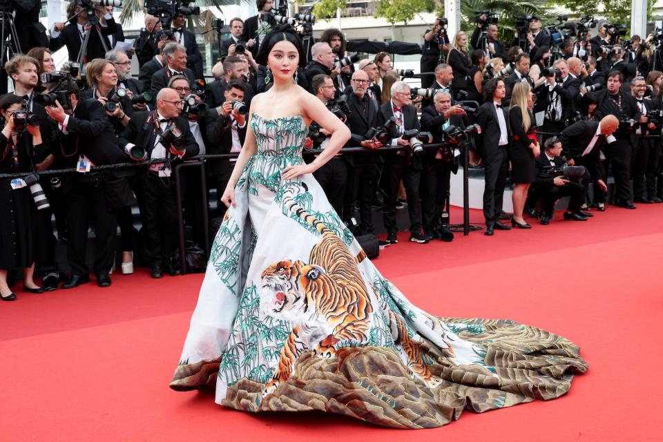 Fan Bingbing attends the "Jeanne du Barry" screening during the Cannes Film Festival.