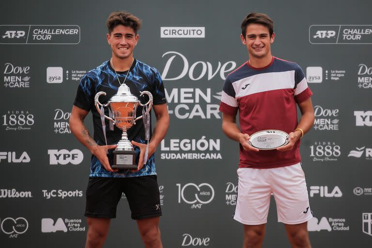 El campeón y el finalista en el Tenis Club Argentino: Francisco Comesaña y Mariano Navone