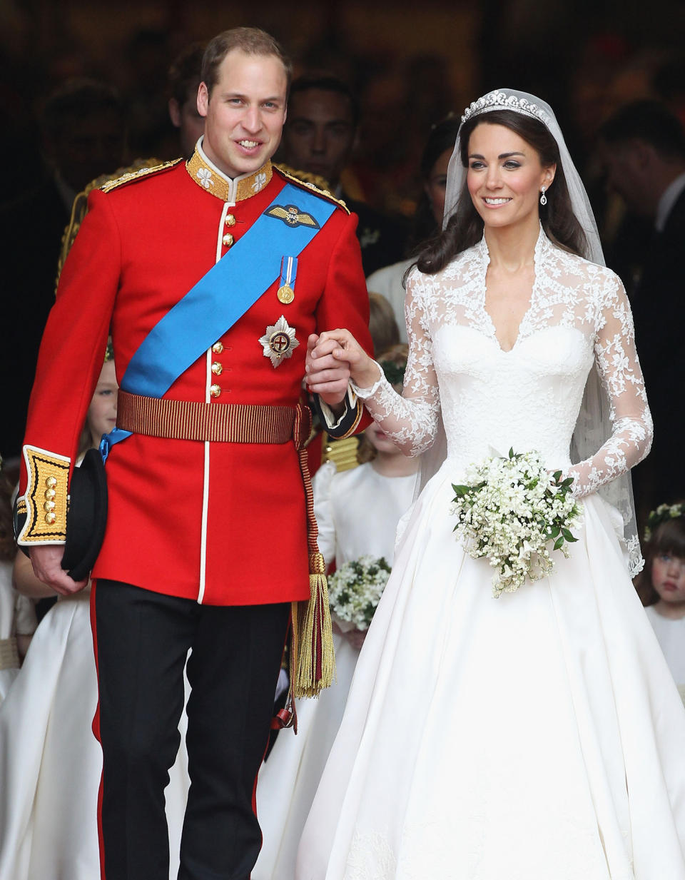 Prince William and Kate Middleton on their wedding day