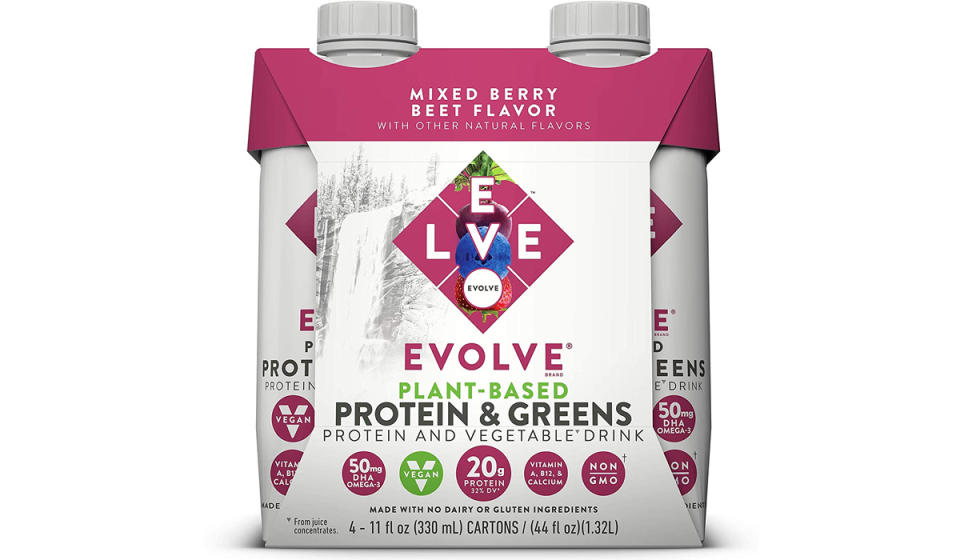 Evolve Plant-Based Protein & Greens- Mixed Berry Beet (Photo: Amazon)