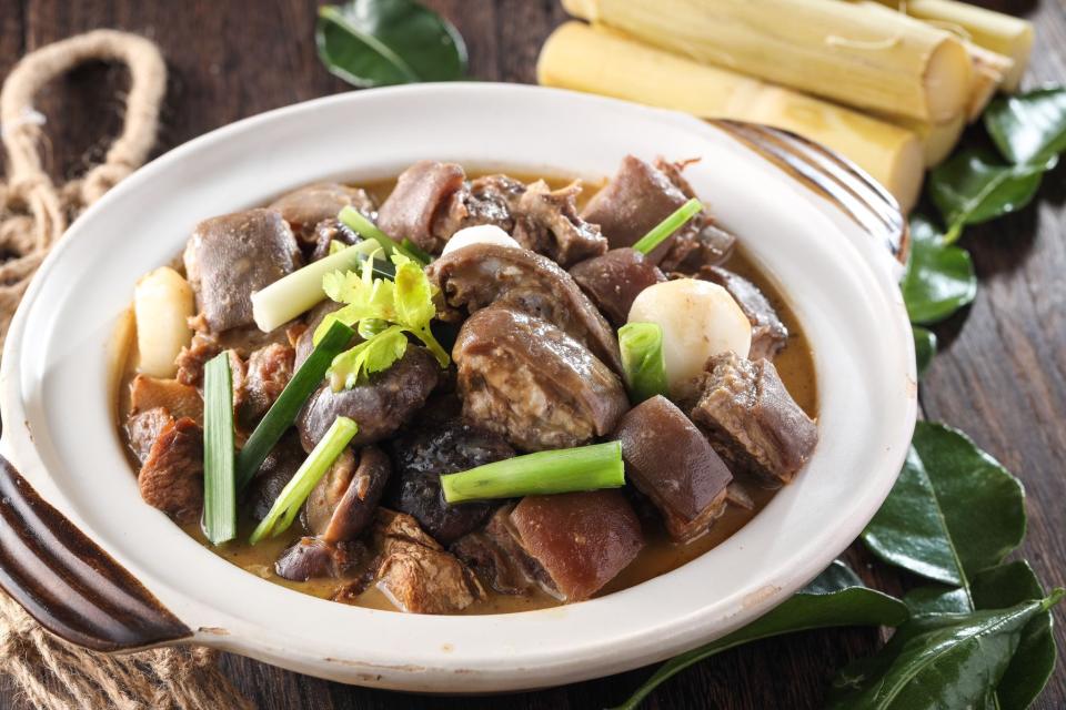 Bowl of winter Mongolian lamb stew from Dai Lee Dai Pai Dong in Hong Kong