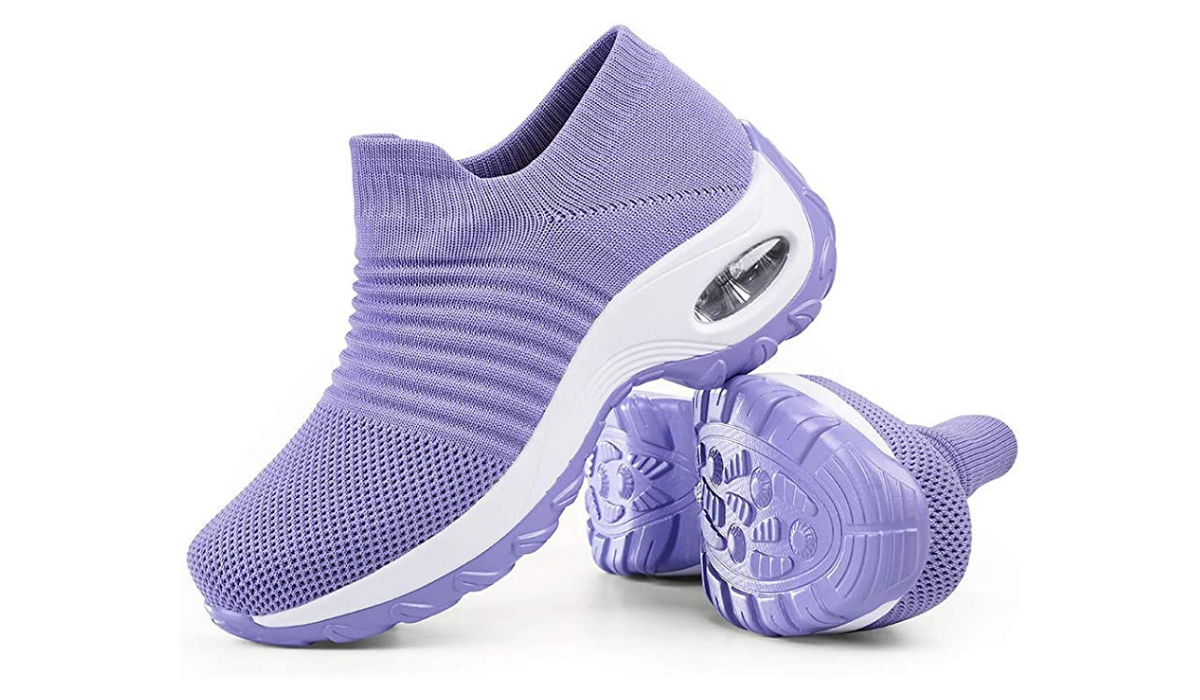 Light purple sneakers