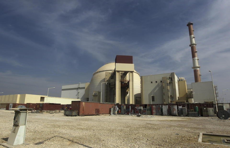 FILE -- This Tuesday, Oct. 26, 2010 file photo, shows the reactor building of the Bushehr nuclear power plant just outside the southern city of Bushehr, Iran. Iranian state TV on Monday, Jan. 20, 2014 announced the country has started implementing a landmark deal struck between six world powers and Tehran to ease Western sanctions in exchange for Iran opening its nuclear program to international inspection and limiting its uranium enrichment, which is a possible pathway to nuclear arms. (AP Photo/Mehr News Agency, Majid Asgaripour, File)