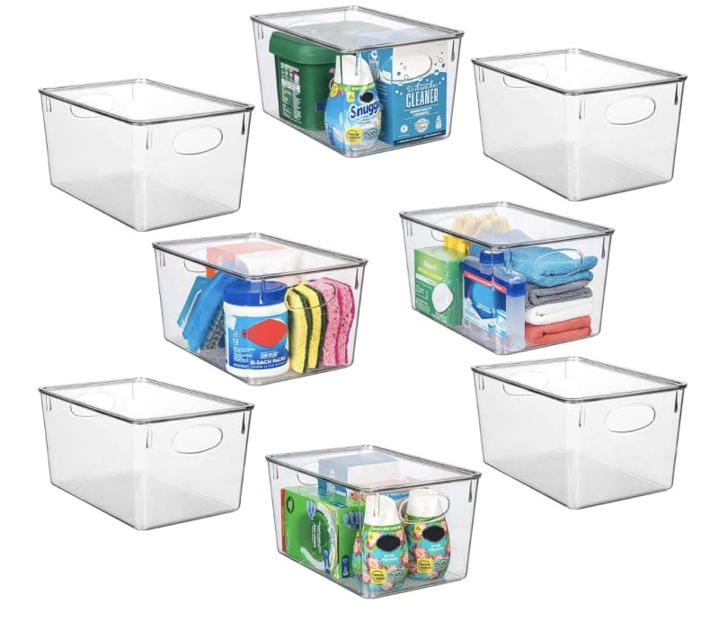 ClearSpace Plastic Storage Bins with Lids, 8-Pack