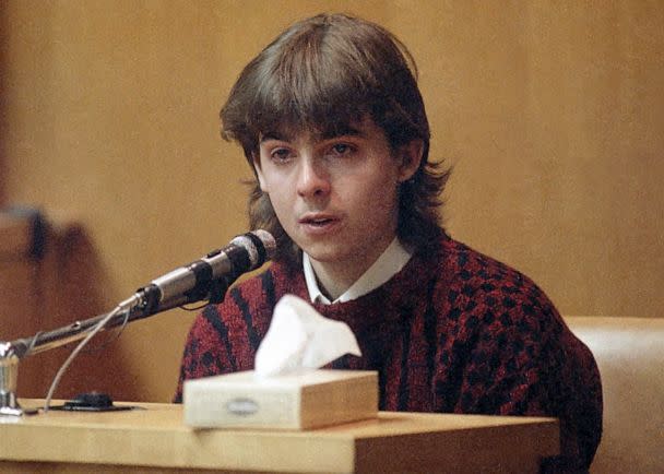 PHOTO: In this March 13, 1991 file photo, William 'Billy' Flynn, testifies on his 17th birthday in court in Exeter, N.H., how he shot Gregg Smart in the head and killed him in Derry, N.H., in 1990. (Jim Cole/AP, FILE)