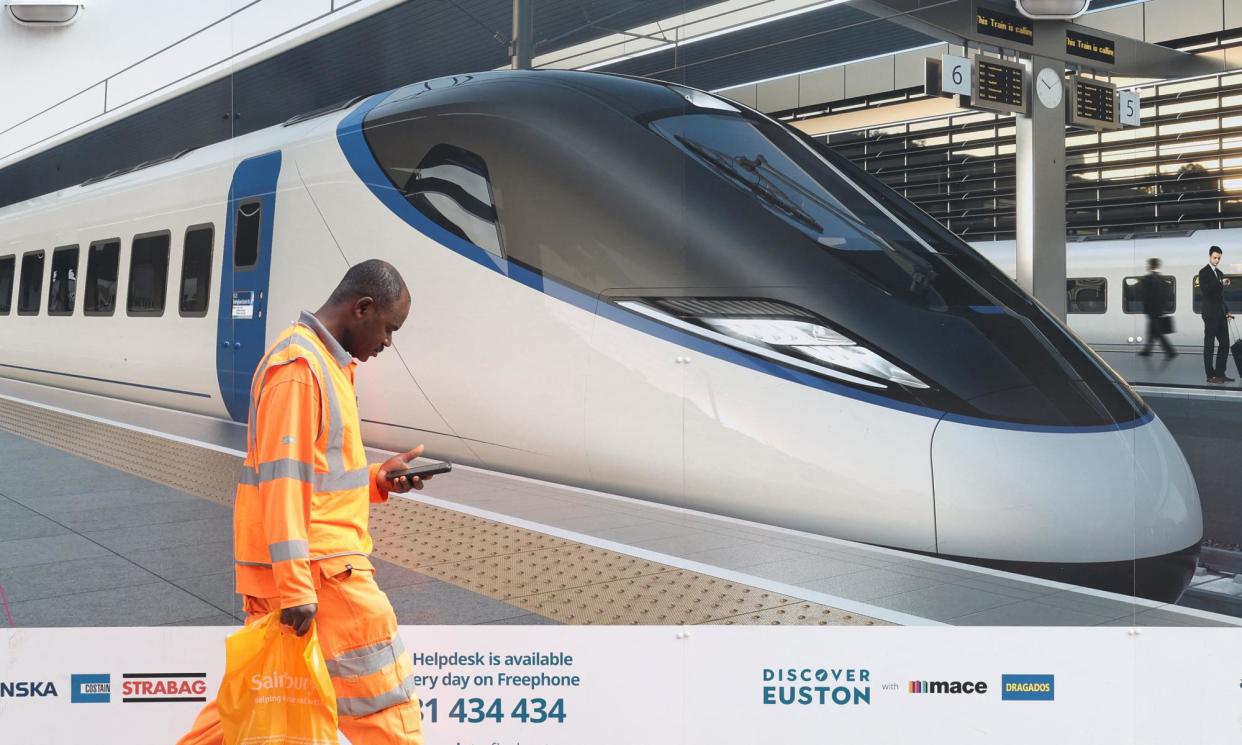 <span>The remaining London-Birmingham line will be ‘very poor value for money’, MPs on the committee said.</span><span>Photograph: Toby Melville/Reuters</span>