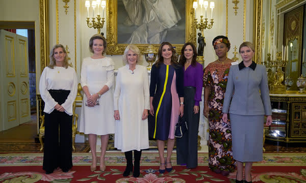 Sophie Wessex and Queen Consort Camilla at Buckingham Palace reception