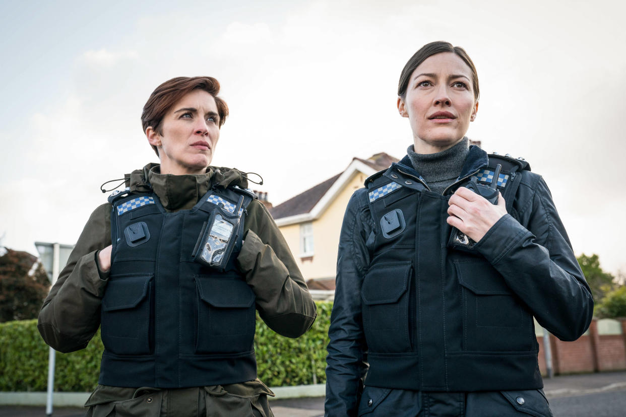 WARNING: Embargoed for publication until 00:00:01 on 16/03/2021 - Programme Name: Line of Duty S6 - TX: n/a - Episode: Line Of Duty - Ep 1 (No. n/a) - Picture Shows: *NOT FOR PUBLICATION UNTIL 00:01HRS, TUESDAY 16TH MARCH, 2021* DI Kate Fleming (VICKY MCCLURE), DCI Joanne Davidson (KELLY MACDONALD) - (C) World Productions - Photographer: Steffan Hill