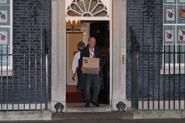Dominic Cummings leaving 10 Downing Street 