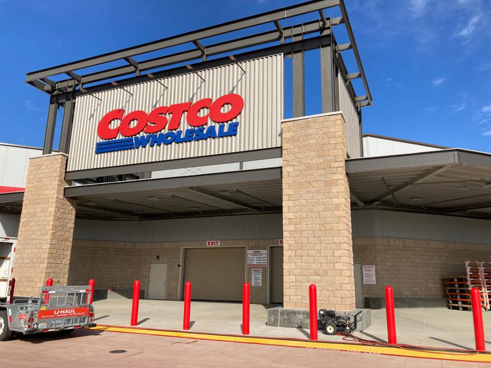 Outside the new Costco in Redding. The store opened on Bechelli Lane in November 2022.