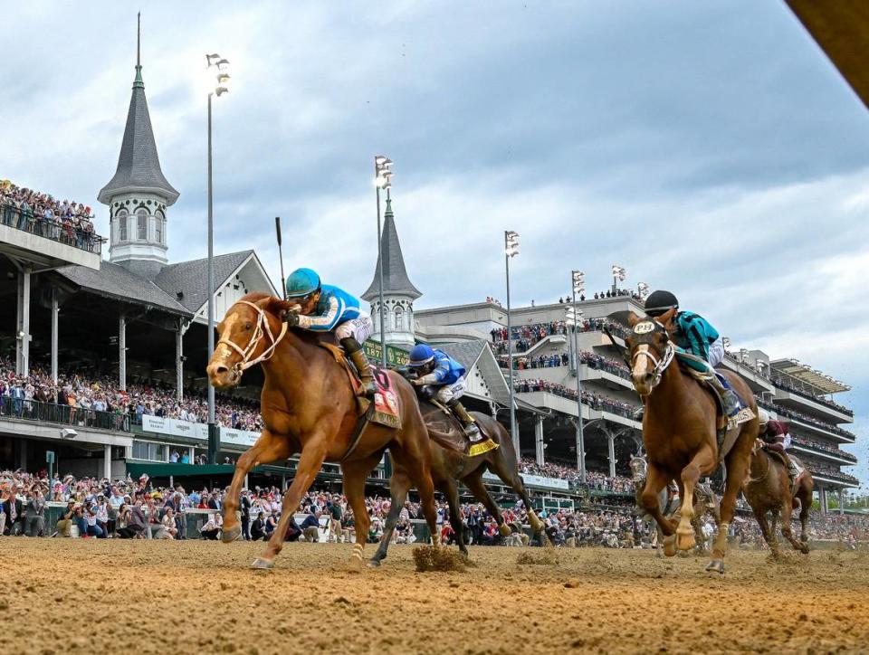Mage with Javier Castellano wins the Kentucky Derby (G1) at Churchill Downs in Louisville, KY on May 6, 2023.