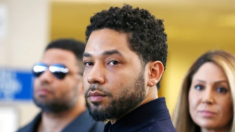 Actor Jussie Smollett Appears Outside Of Court After It Was Announced That All Charges Have Been Dropped Against Him