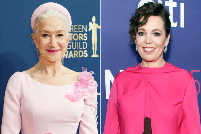 <p>Kevin Mazur/Getty Images; John Lamparski/WireImage</p> Helen Mirren; Olivia Colman