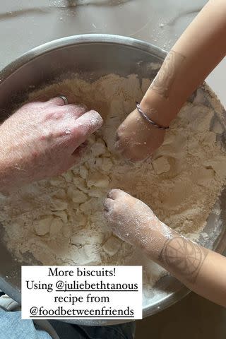 <p>Jesse Tyler Ferguson/Instagram</p> Jesse Tyler Ferguson and his son Beckett make biscuits for Thanksgiving