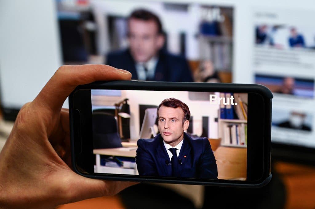 Emmanuel Macron le 4 décembre 2020 sur le média Brut. - Bertrand Guay