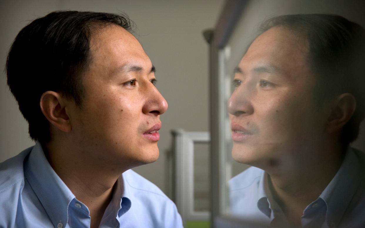 He Jiankui in 2018. He was sentenced to three years in jail over claims he helped make world's first genetically edited babies: twin girls whose DNA he said he altered.   - AP