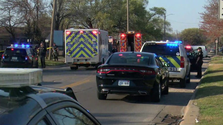 Shooting in east Wichita leaves one person dead near the intersection of 21st Street and Grove on March 21, 2024 (KSN Photo)