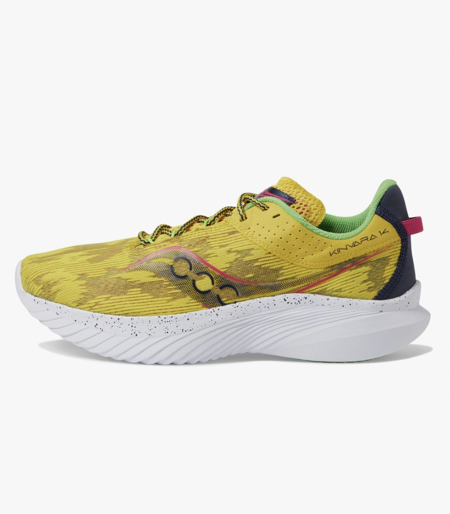 <p><a href="https://go.redirectingat.com?id=74968X1596630&url=https%3A%2F%2Fwww.zappos.com%2Fp%2Fsaucony-kinvara-14-yellow%2Fproduct%2F9824687&sref=https%3A%2F%2F" rel="nofollow noopener" target="_blank" data-ylk="slk:Shop Now;elm:context_link;itc:0;sec:content-canvas" class="link rapid-noclick-resp">Shop Now</a></p><p>Kinvara 14</p><p>zappos.com</p><p>$80.37</p><span class="copyright">original photo</span>