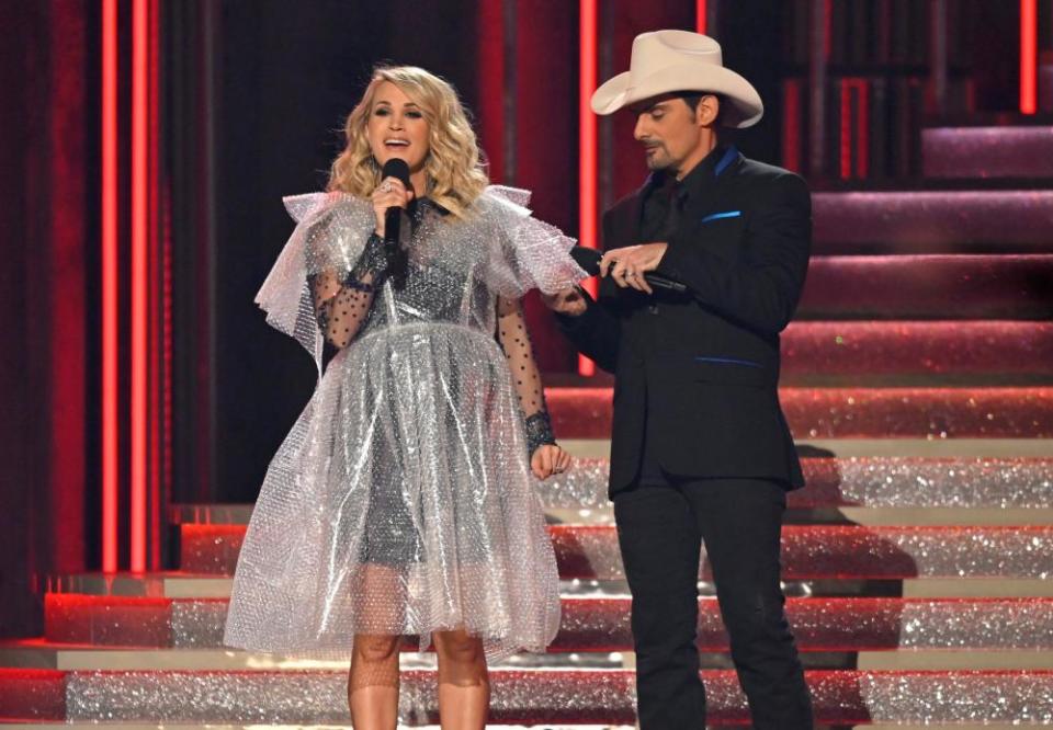 Hosts Carrie Underwood and Brad Paisley.