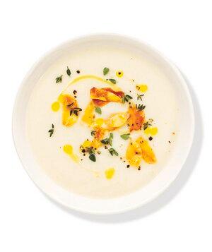 Cauliflower Soup With Toasted Garlic