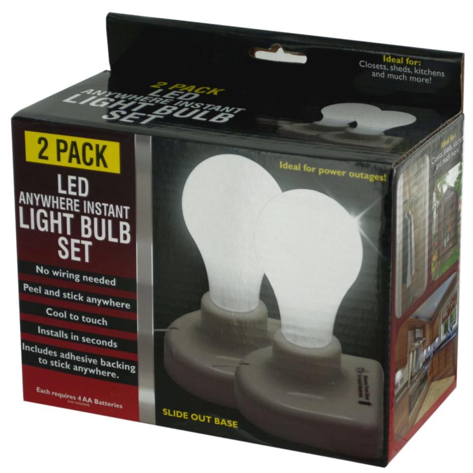 StealStreet LED Anywhere Instant Light Bulb Set (Photo: Amazon)