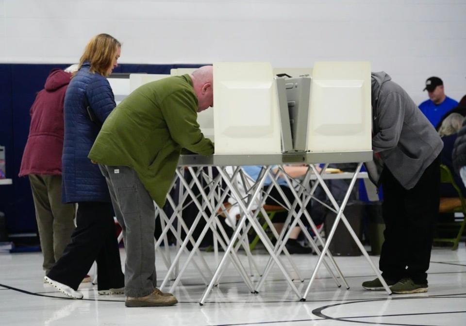 Holly Hill Elementary in Amelia was busy as doors opened at 6:30 am for the Ohio Primary, on Tuesday, March 19, 2024.