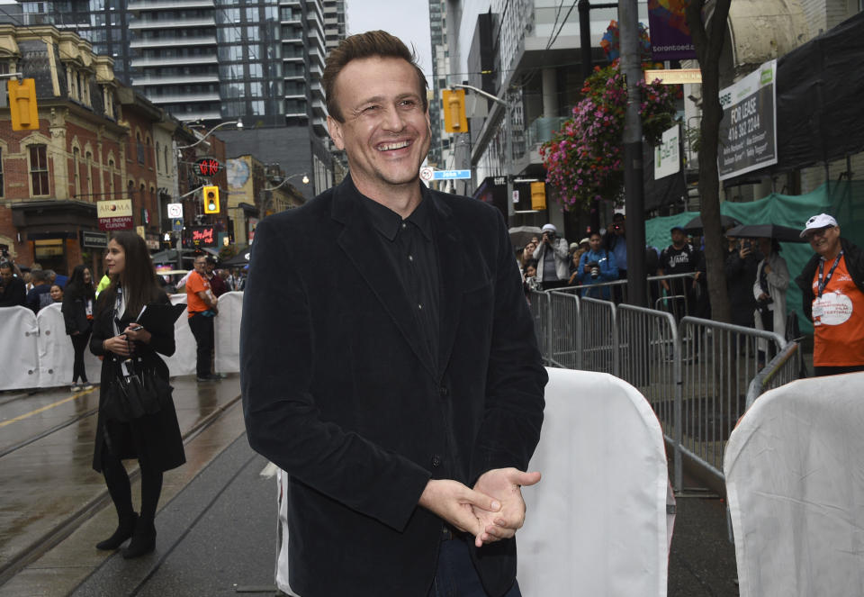 Jason Segel attends the premiere for "The Friend" on day two of the Toronto International Film Festival at the Princess of Wales Theatre on Friday, Sept. 6, 2019, in Toronto. (Photo by Evan Agostini/Invision/AP)