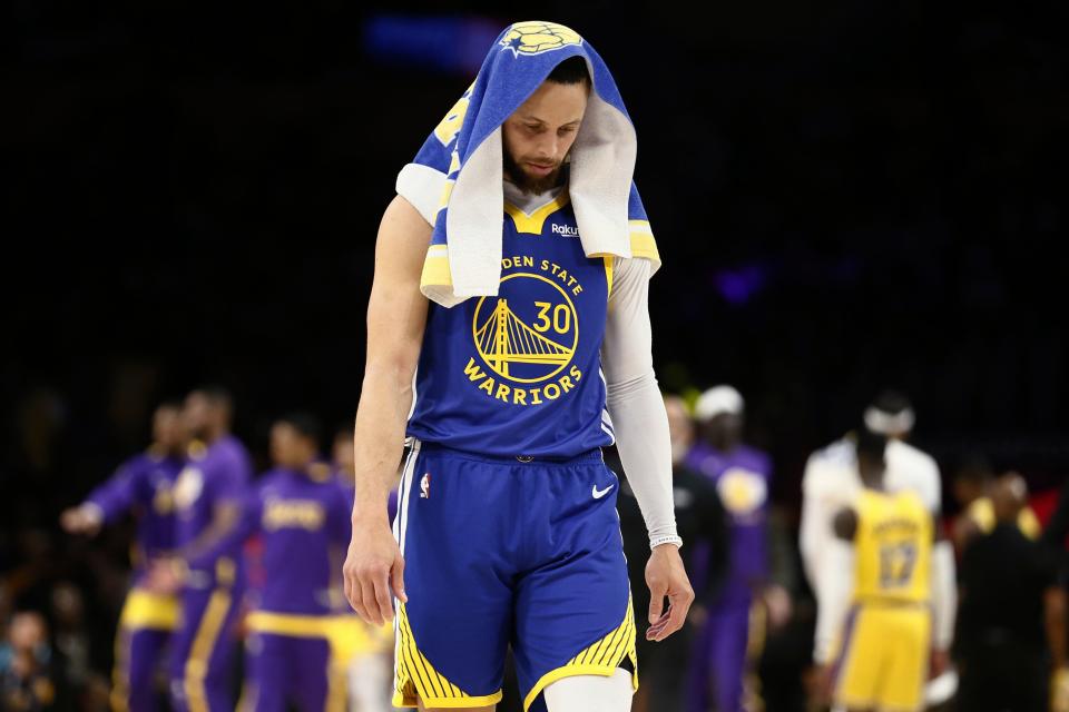 Stephen Curry during Golden State&#39;s Game 6 loss on Friday.