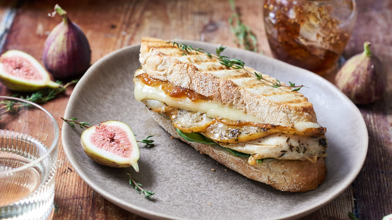 chicken panini on a plate