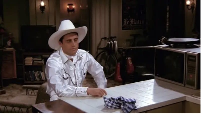 Chandler dressed like a cowboy