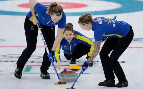 Anna Hasselborg wins the match for Sweden - Credit: AP Photo/Natacha Pisarenko