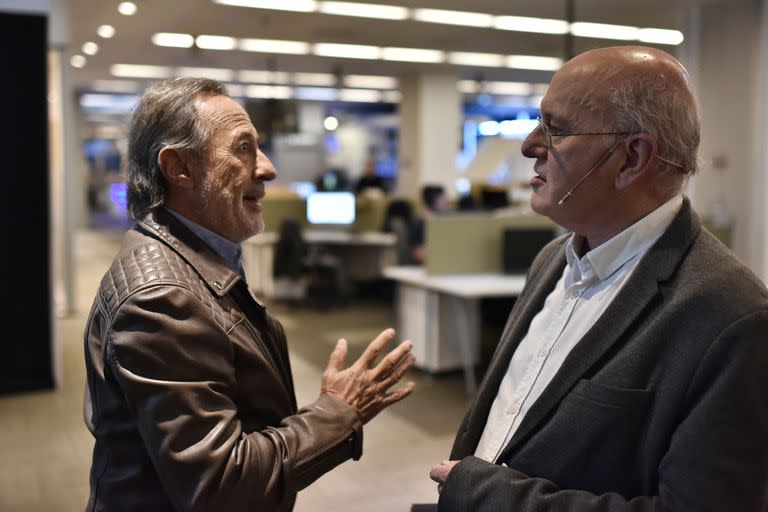 El actor y Pablo Sirvén, minutos después de terminar la entrevista