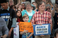 <p>Demonstrators participate in a March for Our Lives rally in Pflugerville, Texas. (Scott Olson/Getty Images) </p>