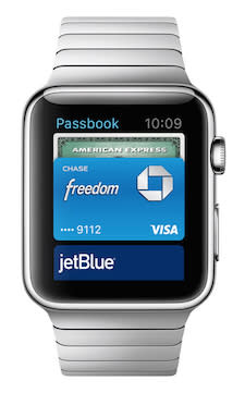 Apple Watch showing Apple Pay screen