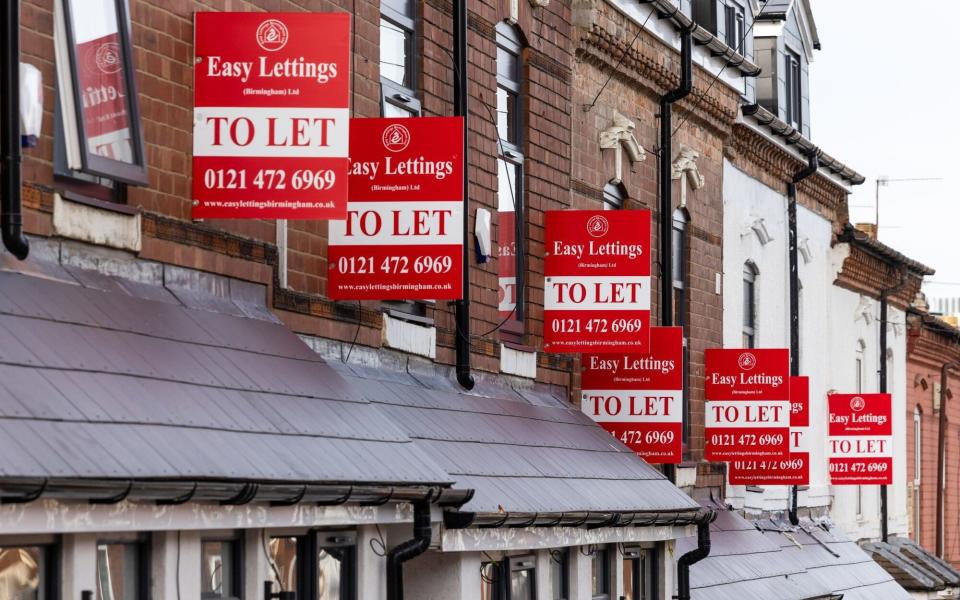 Houses with to let signs